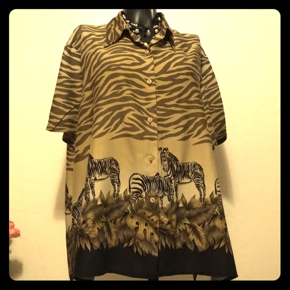 Caribou NY Animal Print Zebra Walking On Leaves